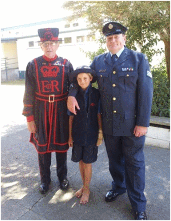 Patrick, Lochlan and Sgt Bruce J Nolan